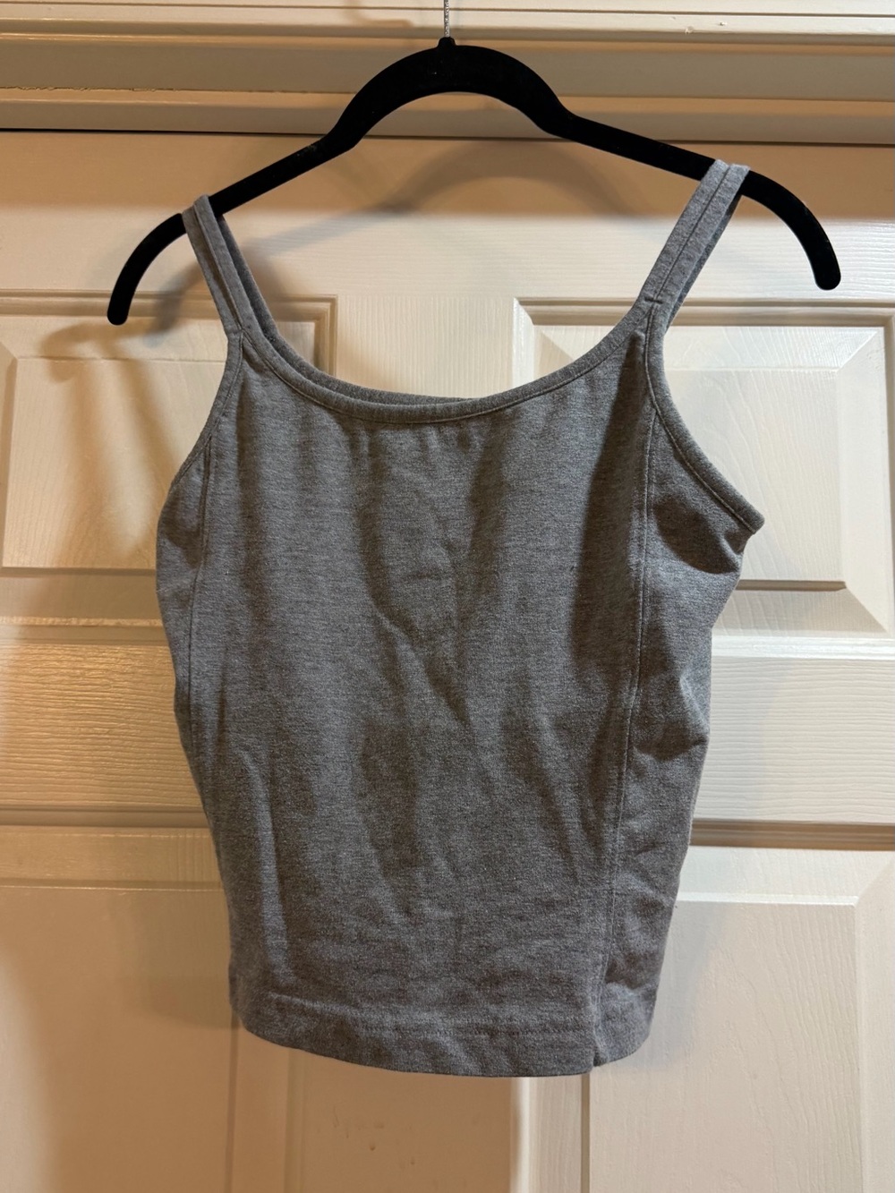 Athletic Works Gray Tank Top with Thin Straps built in bra Size M